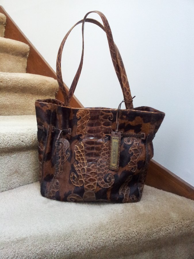 What's 'sharif marc & marc cowhide and crocodile bag made in brazil' Worth? Picture 1