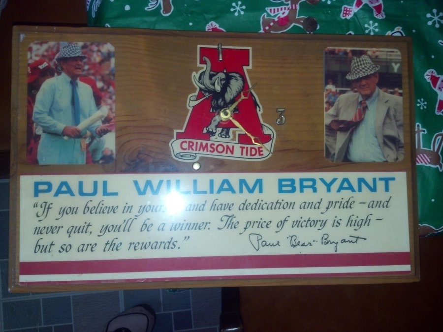 What's 'Bear Bryant clock ' Worth? Picture