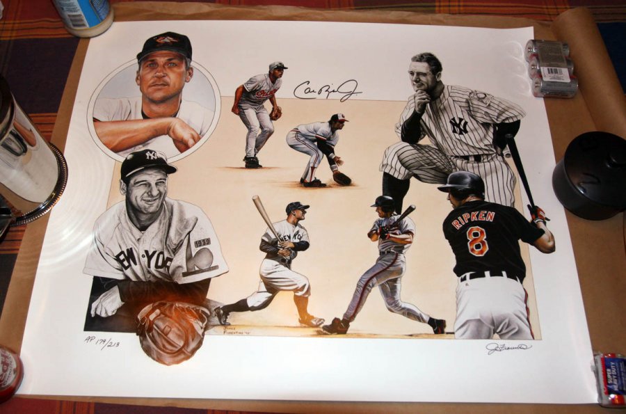 What's 'Cal Ripken Lou gehrig lithograph by James Fiorentino' Worth? Picture 1