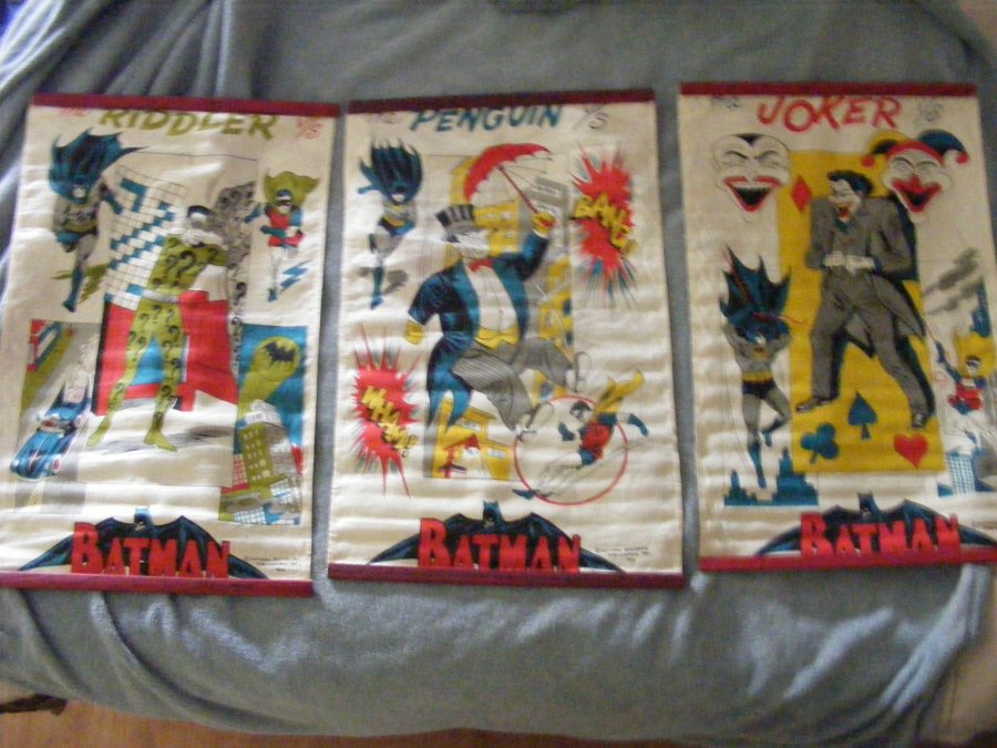 Batman's 3 main villians canvas banners from national periodical publications1966 offer What is [THIS] Worth?