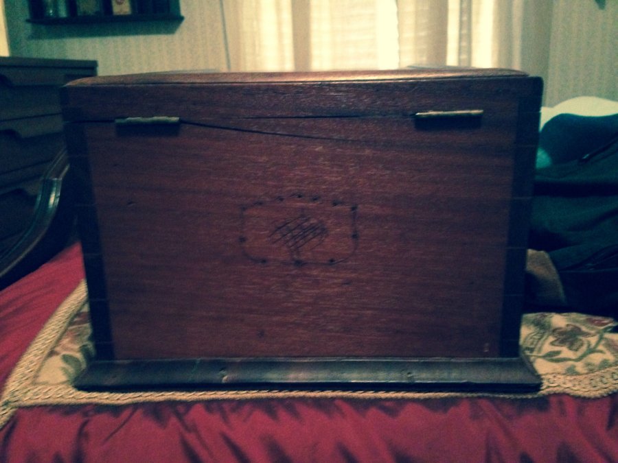 What's 'Wood cash box with bell' Worth? Picture