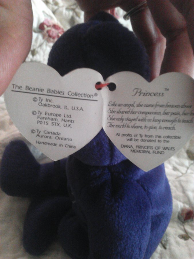 What's '1997 princess diana tribute beanie baby bear' Worth? Picture 2