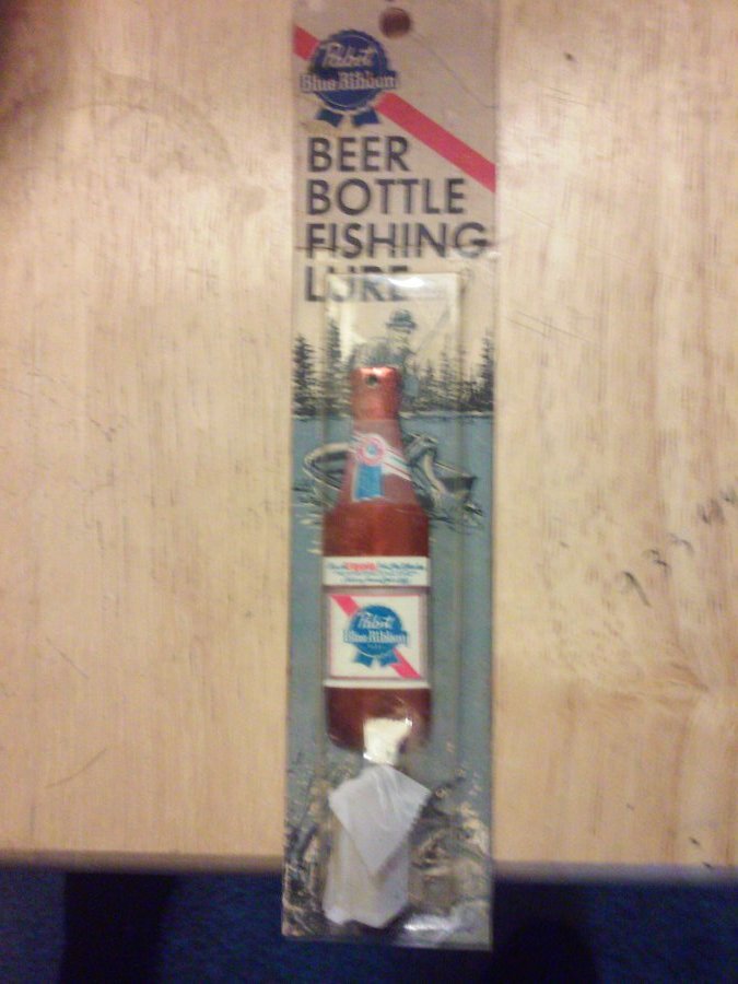 What's 'pabst blue ribbon beer bottle fishing lure' Worth? Picture