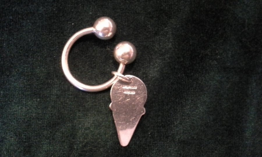 What's 'Tiffany silver key ring with Baskin Robbins ice cream cone pendant.' Worth? Picture