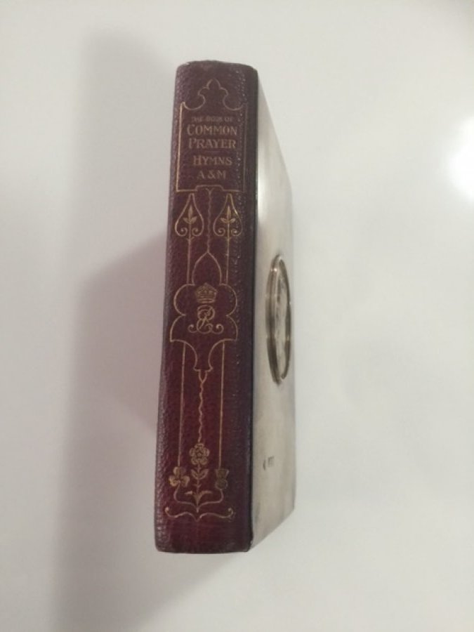 What's 'a souvenir of King Edward VII Queen Alexandra Coronation Hymn book 1902 metal cover' Worth? Picture