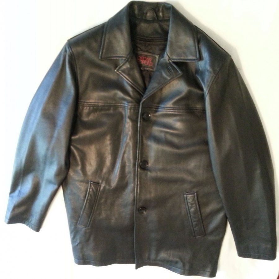 What's 'oscar leopold lambskin leather jacket large' Worth? Picture