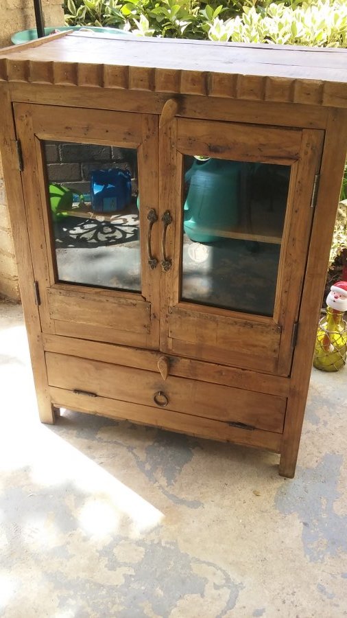 What's 'mexican cabinet with glass doors' Worth? Picture
