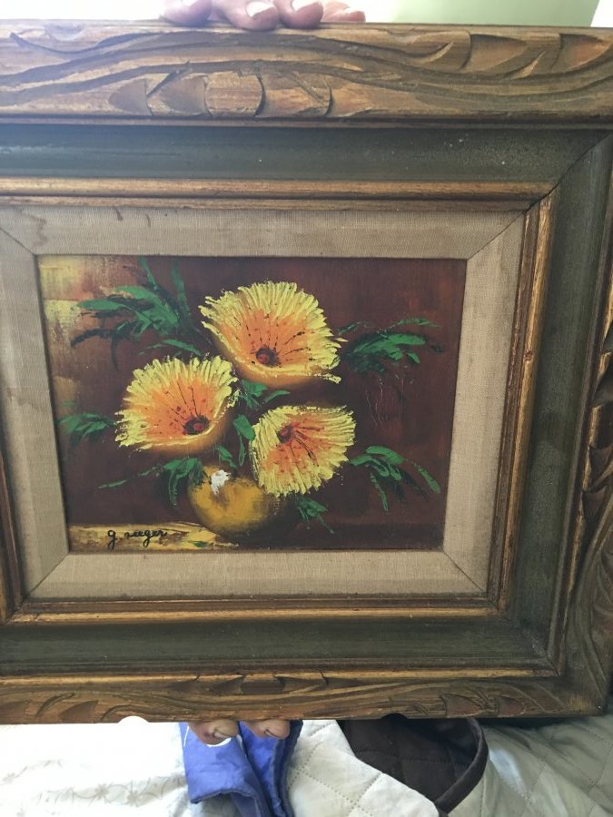 What's 'Original oil painting of yellow flowers signed g. seeger' Worth? Picture 1