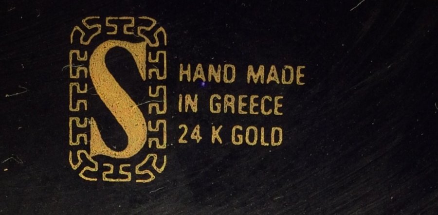 What's 'five, 1980s manufactured 24k gold inlayed hand made blue porcilon of Greek Gods' Worth? Picture