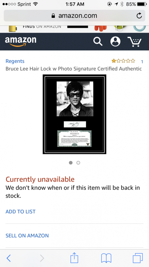 What's 'Authentic lock of Bruce lees hair' Worth? Picture