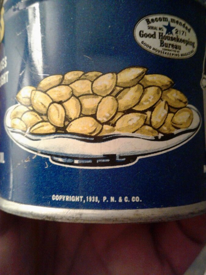 1938 planters peanuts tin can Picture 3